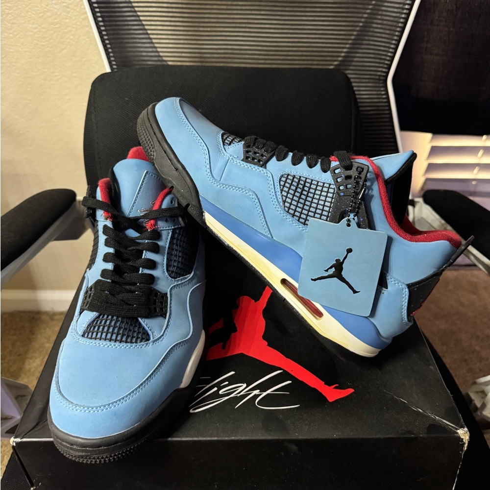 Air Jordan Blue and Black Sneakers